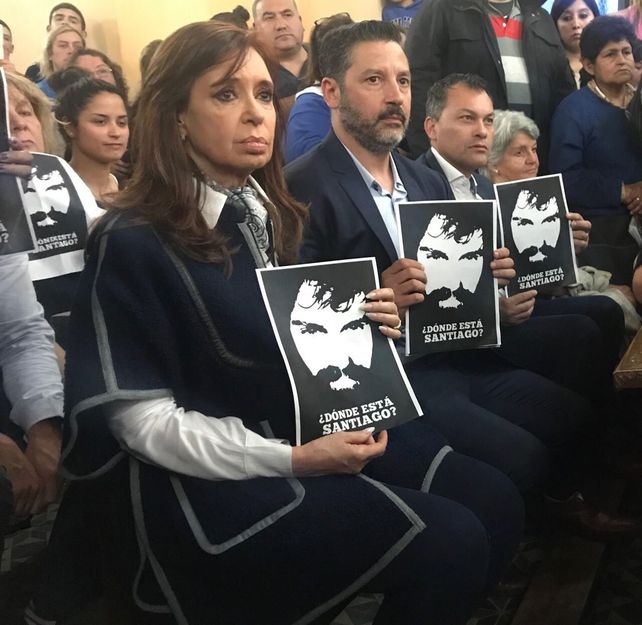 Cristina participó de una misa en reclamo por la aparición de Maldonado.&nbsp;