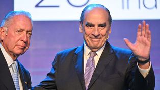 Cumbre. Daniel Funes de Rioja y Guillermo Francos en la UIA.