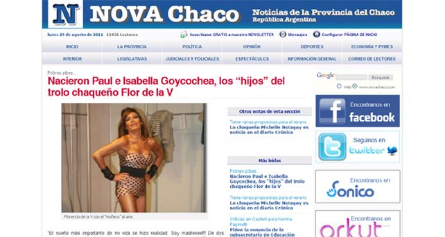 Discriminan con t&eacute;rminos homof&oacute;bicos a Flor de la V en un portal chaque&ntilde;o