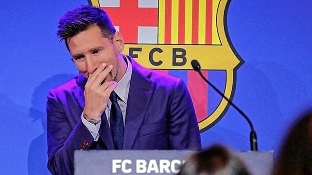 Un Messi muy emocionado por su despedida del Barcelona admitió que está bloqueado