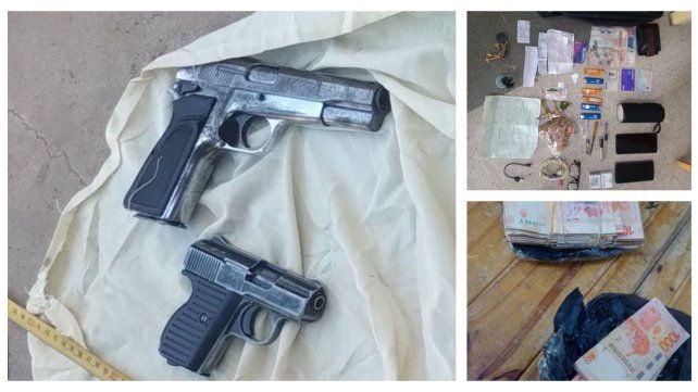 Una mujer de 45 años y un hombre de 49 resultaron con heridas cortantes. Se secuestraron armas de fuego