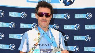 Andres Ubaldi tras completar la exigente maratón de Tokio, que le dio la concreción de los Six Majors.