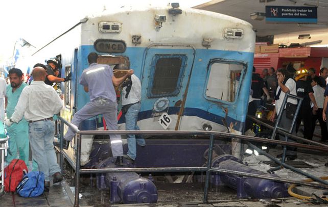 La tragedia. El choque ferroviario causó 51 muertos en febrero de 2012.