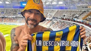 Kily González estuvo como un hincha más en la coronación de Rosario Central en Santiago del Estero