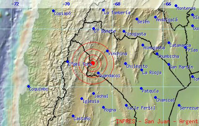 El sismo tuvo epicentro en la provincia de La Rioja.