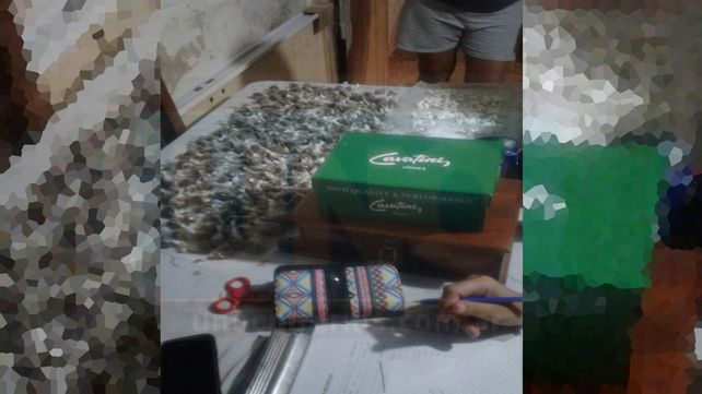 Lista para la venta. La cocaína y la marihuana estaban acondicionadas para su comercialización.