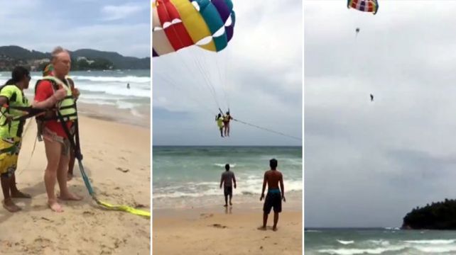 VIDEO: un turista murió haciendo parasailing en Tailandia