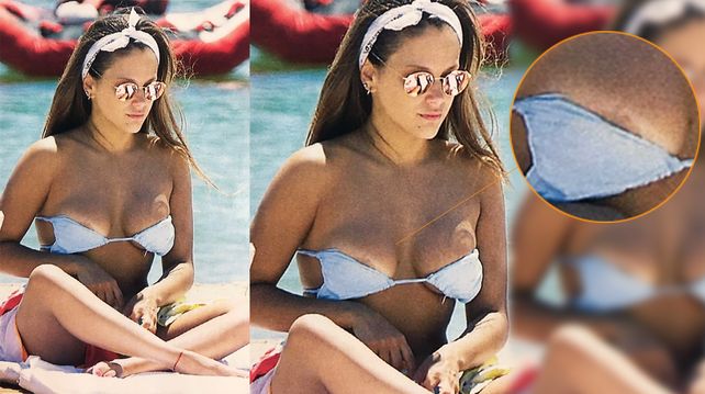 Barbie Vélez tuvo un inesperado accidente con la bikini en las playas de Punta del Este