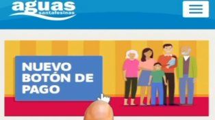 Aguas Santafesinas incorporó un nuevo botón de pago online