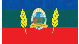 Estandarte. La creación de Narela Marchegiani, de la escuela 3007.