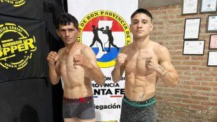 Pesaje listo para Julio Tosoratto de Morteros, y el santafesino Cristian el Rey Balbuena.