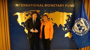 Milei y Georgieva en Washington.