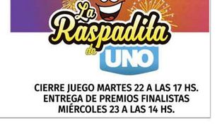 La Raspadita del UNO sigue entregando premios increíbles