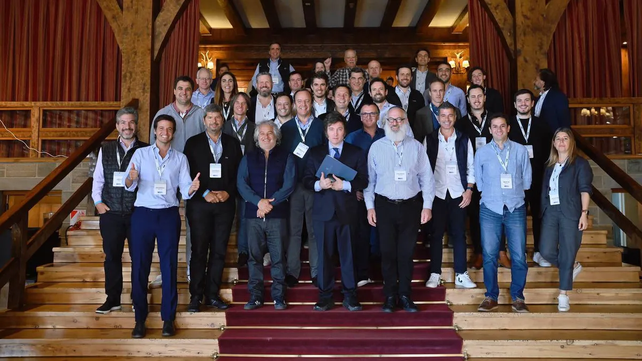 Milei arengó a los empresarios más afines en el Foro Llao Llao. 