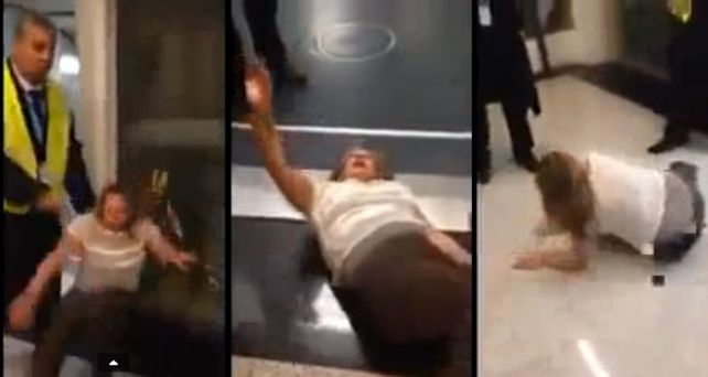 Mujer borracha causa sensación en el aeropuerto de Ezeiza