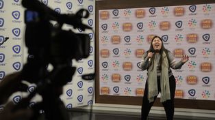 Cientos de rosarinos se sumaron a la propuesta de estar con Tinelli