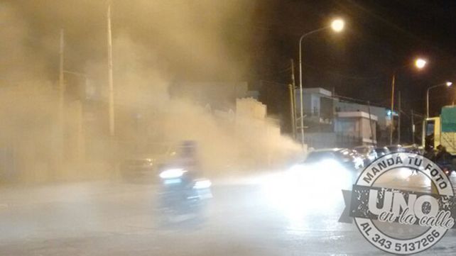 Un auto se incendió en calle Almafuerte