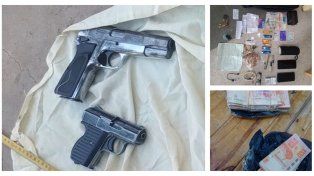 Una mujer de 45 años y un hombre de 49 resultaron con heridas cortantes. Se secuestraron armas de fuego, cocaína y dinero en efectivo. Ocurrió en Paraná