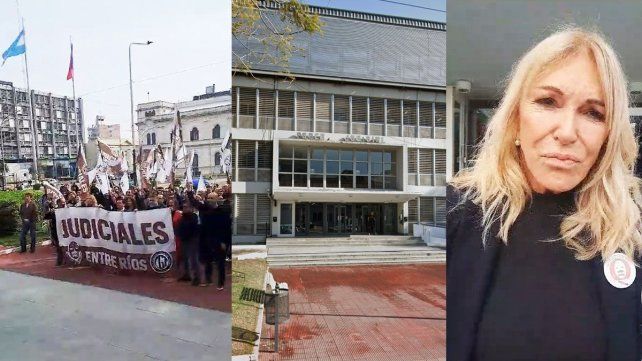Trabajadores de la Unión de Empleados Justicia de la Nación (UEJN) reclamó el aumento del 25