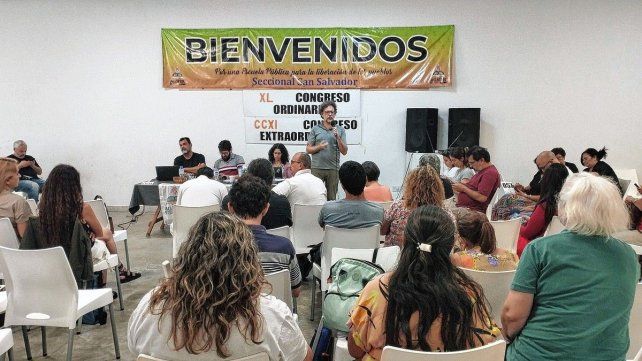 El Congreso Extraordinario de Agmer sesionó este jueves en San Salvador.