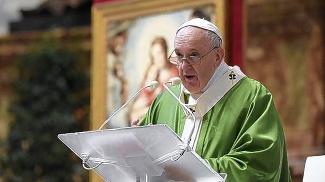 El papa Francisco durante la Jornada Mundial de los Pobres 2020.