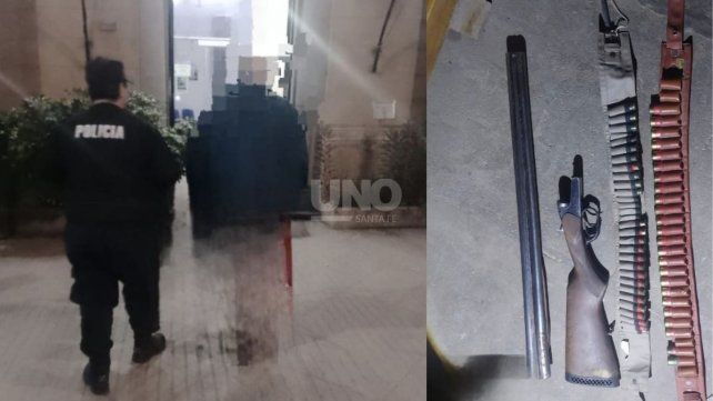 El hombre detenido y los elementos secuestrados luego de la pelea familiar en barrio Los Hornos