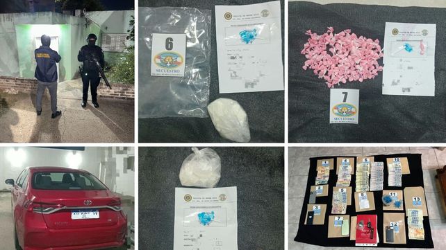 Tres allanamientos simultáneos en Barrio Villa Almendral