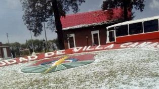 Las imágenes de la impresionante granizada en Villa Cañas