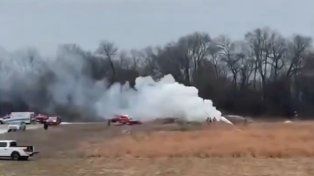 Dos helicópteros chocaron en el aire en Nueva Jersey: un muerto y un herido