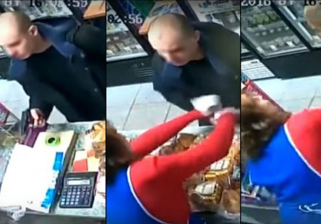 VIDEO: comerciante se defiende de un ladrón a calculadorazo limpio