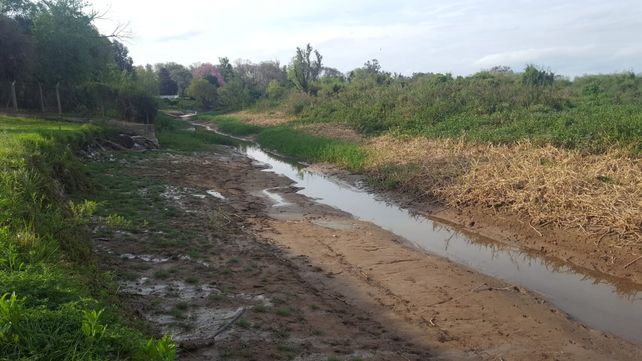 Por la bajante, la Cortada de Sauce Viejo se quedó casi sin agua