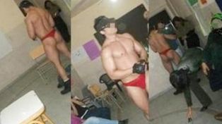 Organizan una caliente despedida de soltera con strippers en una escuela