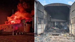 Se incendió la planta de clasificación de residuos de Urdinarrain