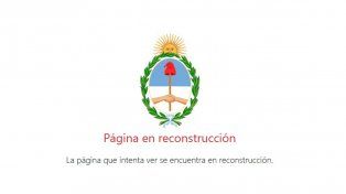 Así amaneció la web de Télam