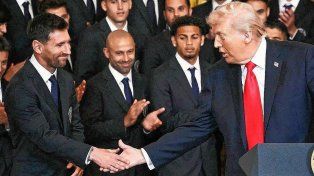 Lionel Messi entró junto a Donald Trump en la Casa Blanca