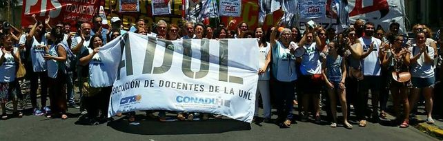 Foto. Facebook del la Asociación de Docentes de la UNL (ADUL).