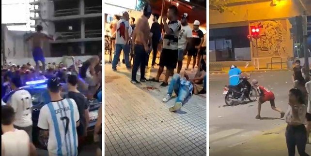 Violentos incidentes en Venado Tuerto tras los festejos por el pase a la final de Argentina. 