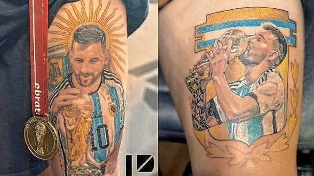 Muchos paranaenses llevan hoy en su cuerpo la imagen de Messi