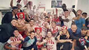 Así festejaron los jugadores de Unión la clasificación a la Copa