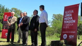 Se inauguró la nueva línea eléctrica de media tensión a la costa