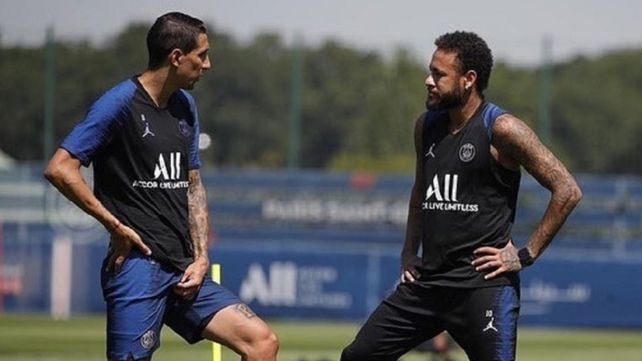 Ángel Di María junto a Neymar en PSG. Fideo manifestó su sueño de volver a jugar con su amigo