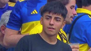 Benjamín Agüero es uno de los miles de hinchas Xeneizes que están en el estadio.