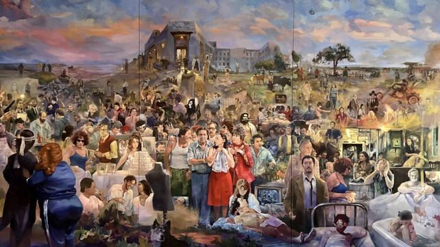 Un mural retrata más de cien películas argentinas