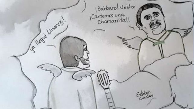 El dibujo que realiz&oacute; Esteban y lo comparti&oacute; en sus redes.&nbsp;