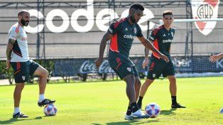 River lleva con trabajos especiales a Miguel Borja para que pueda ser parte del Superclásico del domingo.