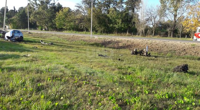 Así quedó el auto tras el accidente.&nbsp;