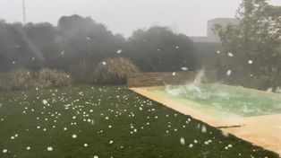 Una fuerte tormenta incluyó caída de granizo en el oeste de Rosario y en la región
