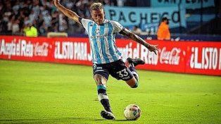 Gonzalo Piovi inició la semana de trabajos con Racing de manera diferenciada y es duda su presencia ante Huracán.