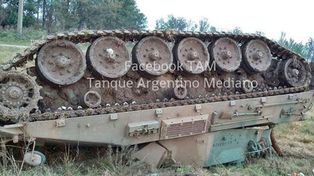 Volcó un tanque del regimiento de Concordia