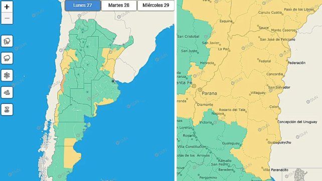 Se esperan tormentas aisladas por la mañana y fuertes por la tarde